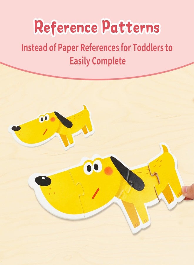 TOI Large Piece Toddler Puzzles for 2-4 Years Old, 4 Packs Beginner Puzzles for Toddlers, Kids Big Shape Preschool Learning Puzzle for Boys Girls Gift, Farm Animals - Image 3